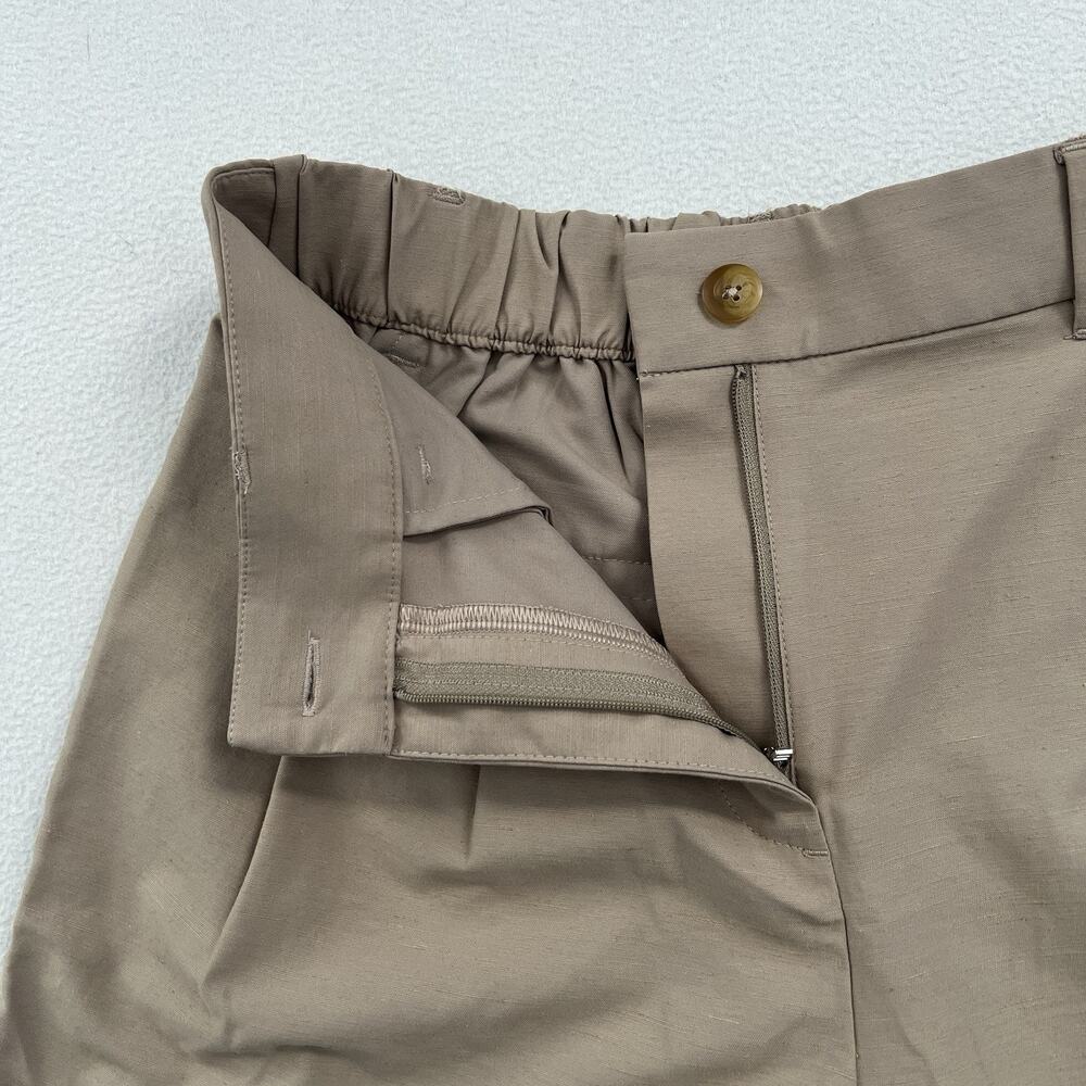 NWT Lululemon LuluLinen High-Rise Pleated Short 6" Sheer Oak Tan Linen Blend 27 - Picture 5 of 13